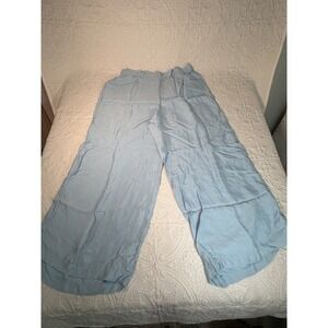 Athleta Calm Cool Pant Light Blue Wide Leg‎ Smocked Waist Plus Size 1X